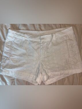 a.n.a White Eyelet Bermuda Shorts
